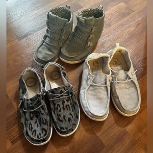 3 pair - women’s size 7 hey dudes
